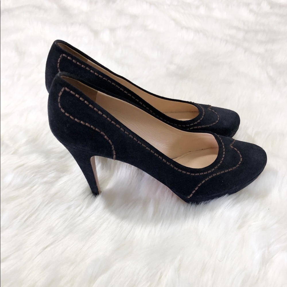💕SALE💕Prada Suede Stitch Detail Pump